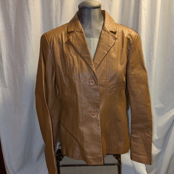 metrostyle Jackets & Blazers - Metrostyle Brown Leather Blazer Vintage
